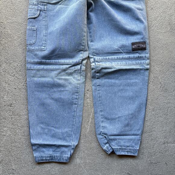 Deadstock 90s Dockers Jeans Mens 29x30 Pleated Denim Levis Cargo Tapered Vintage - Picture 3 of 16